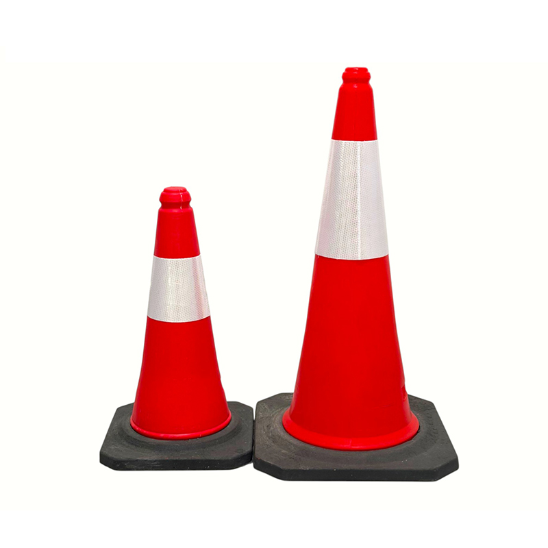 Cono di sicurezza stradale riflettente in PE ad alta visibilità da 50/75/100 cm per la gestione stradale