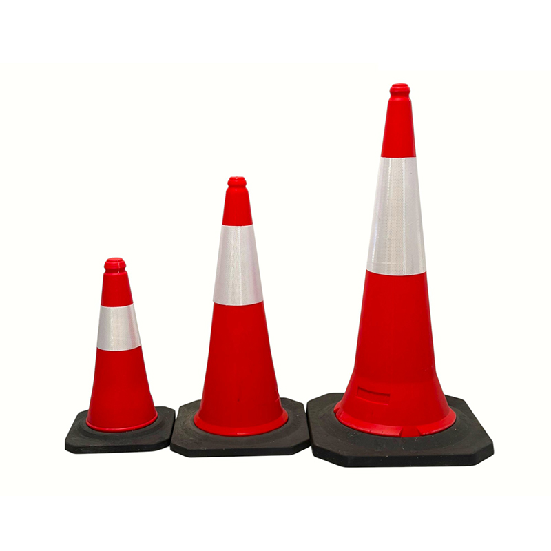 Cono di sicurezza stradale riflettente in PE ad alta visibilità da 50/75/100 cm per la gestione stradale