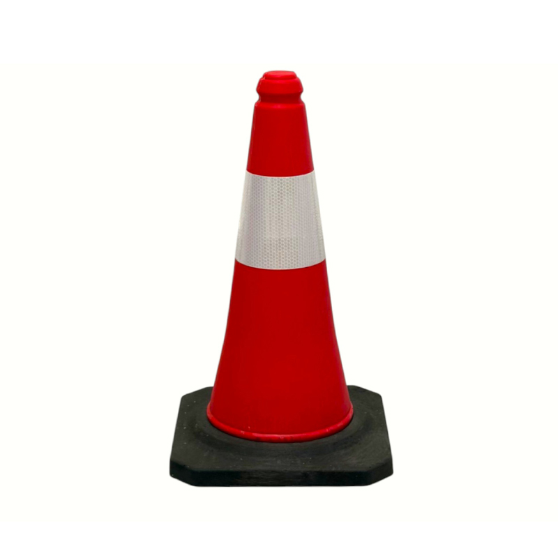 Cono di sicurezza stradale riflettente in PE ad alta visibilità da 50/75/100 cm per la gestione stradale