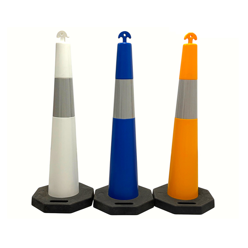 Cono Traffico Portatile T-TOP in PVC ad Alta Flessibilità per Perimetri di Costruzione