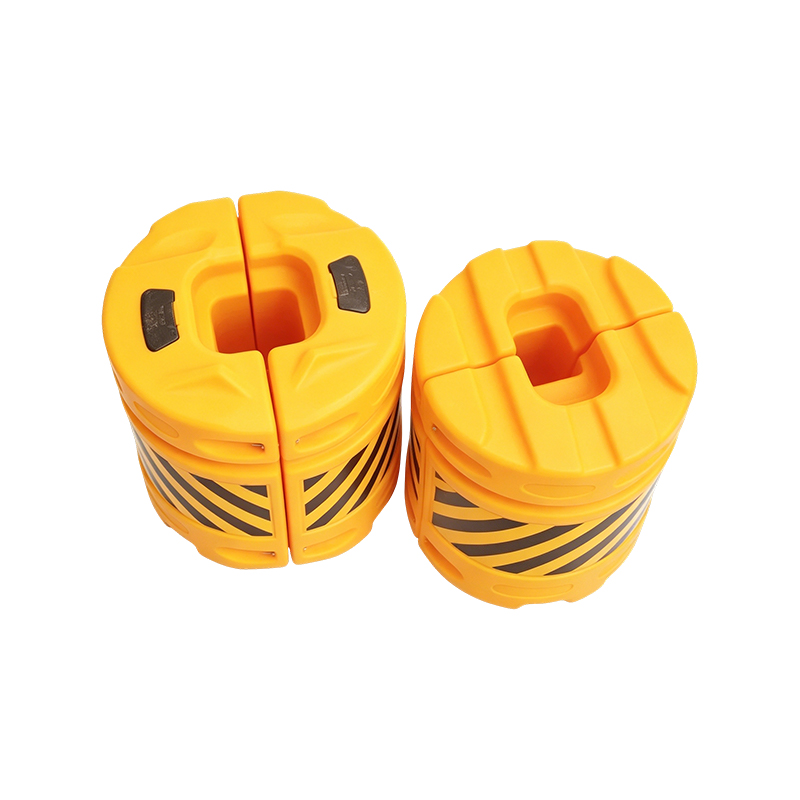 Cilindro antiurto per traffico stradale in combinazione modulare HDPE con rivestimento riflettente