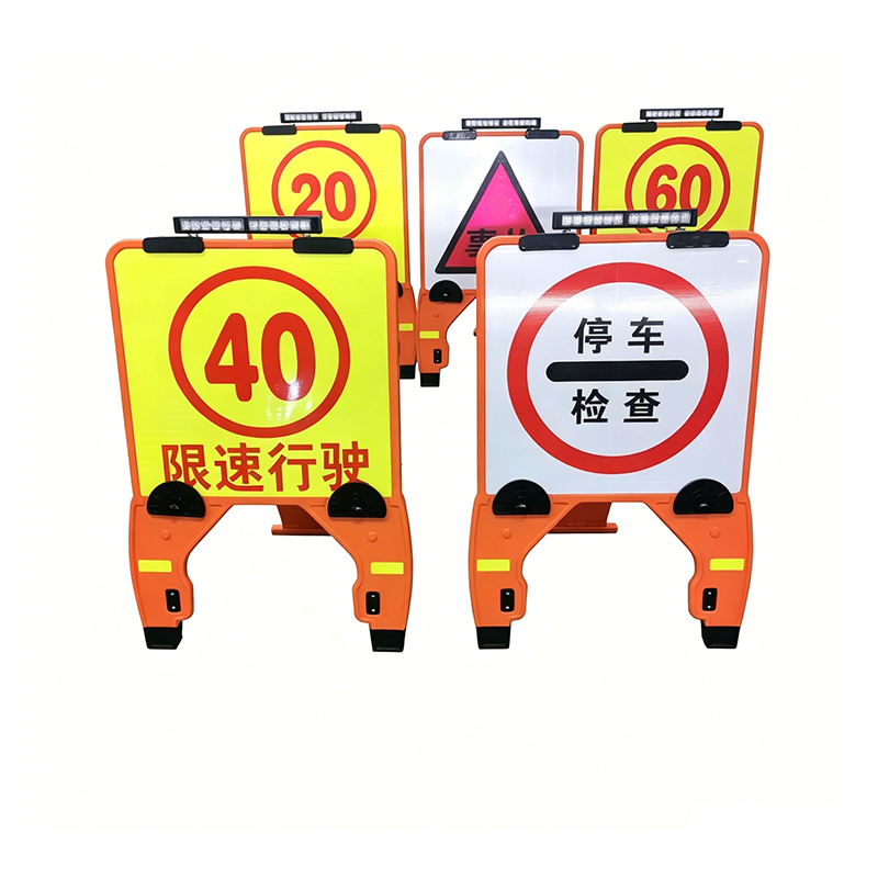 Segnale stradale estensibile quadrato in plastica HDPE portatile con clip a cambio rapido