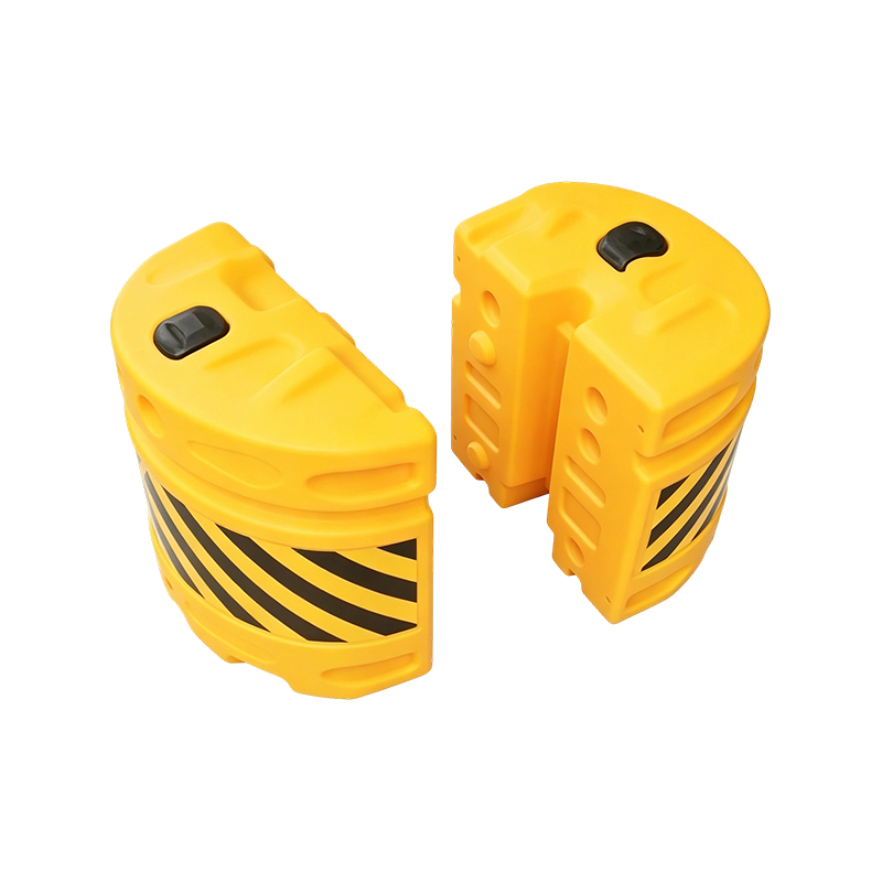 Cilindro antiurto per traffico stradale in combinazione modulare HDPE con rivestimento riflettente