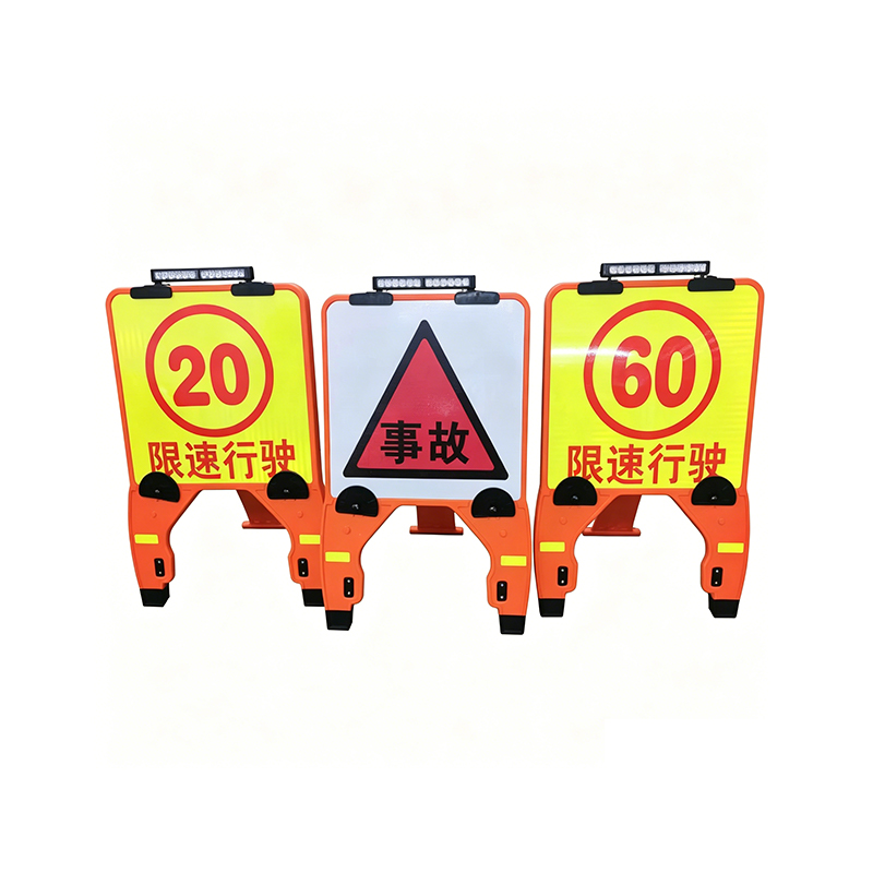 Segnale stradale estensibile quadrato in plastica HDPE portatile con clip a cambio rapido