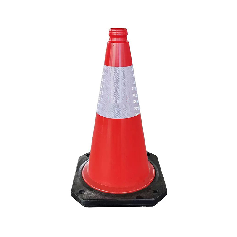 Cono stradale integrato in plastica HDPE con foro per maniglia superiore