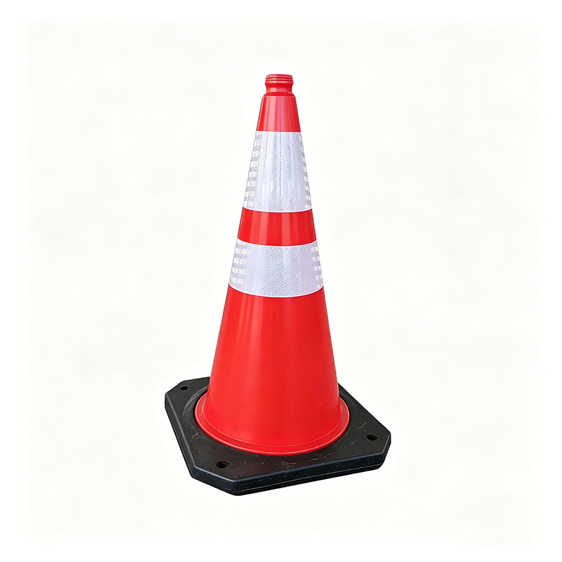 Cono stradale integrato in plastica HDPE con foro per maniglia superiore