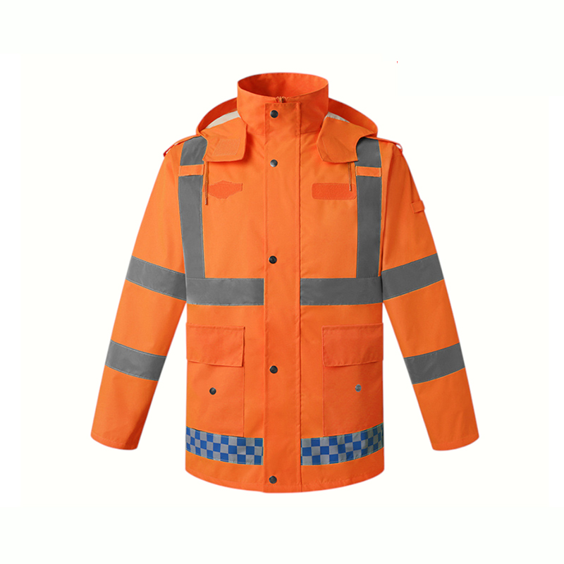 Giacca/pantaloni di sicurezza ad alta visibilità in tessuto Oxford