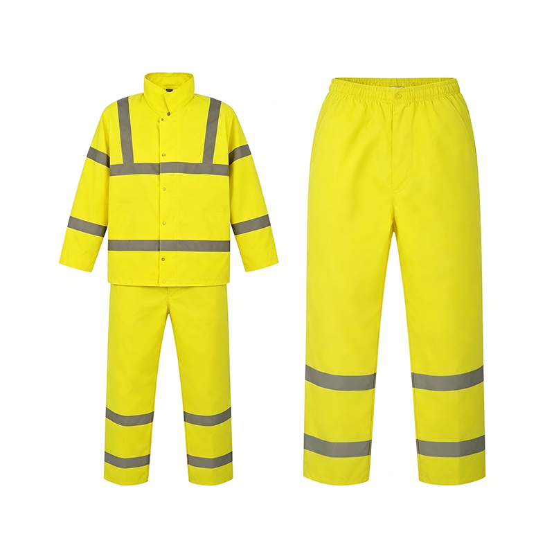 Giacca/pantaloni di sicurezza ad alta visibilità in tessuto Oxford