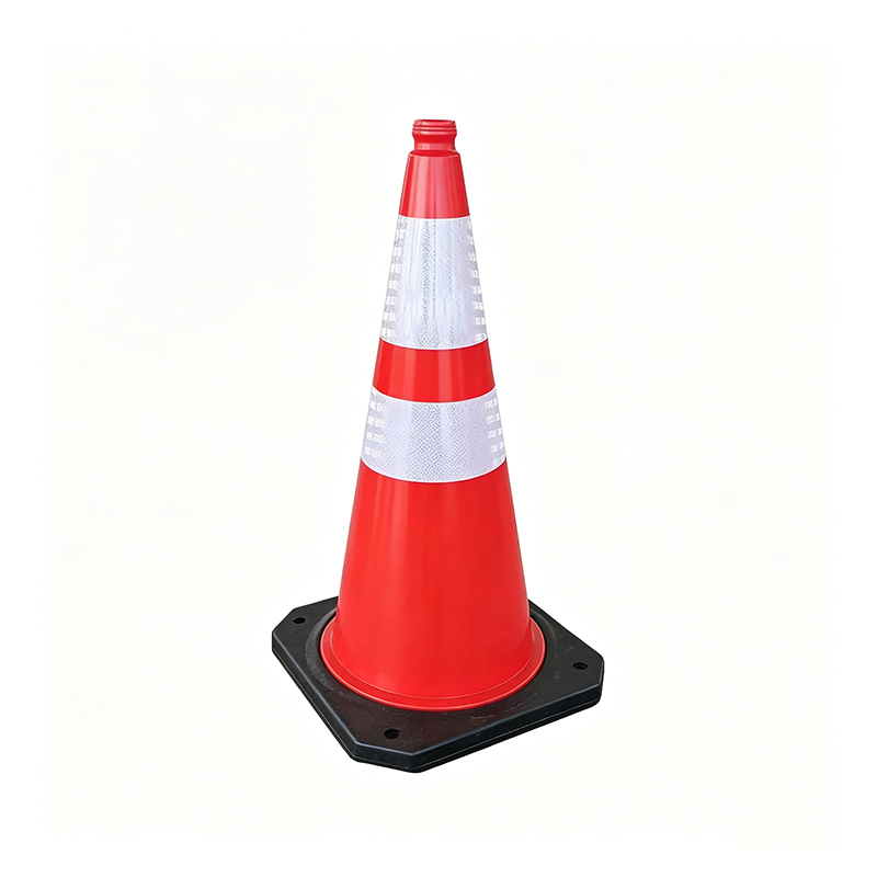 Cono stradale integrato in plastica HDPE con foro per maniglia superiore