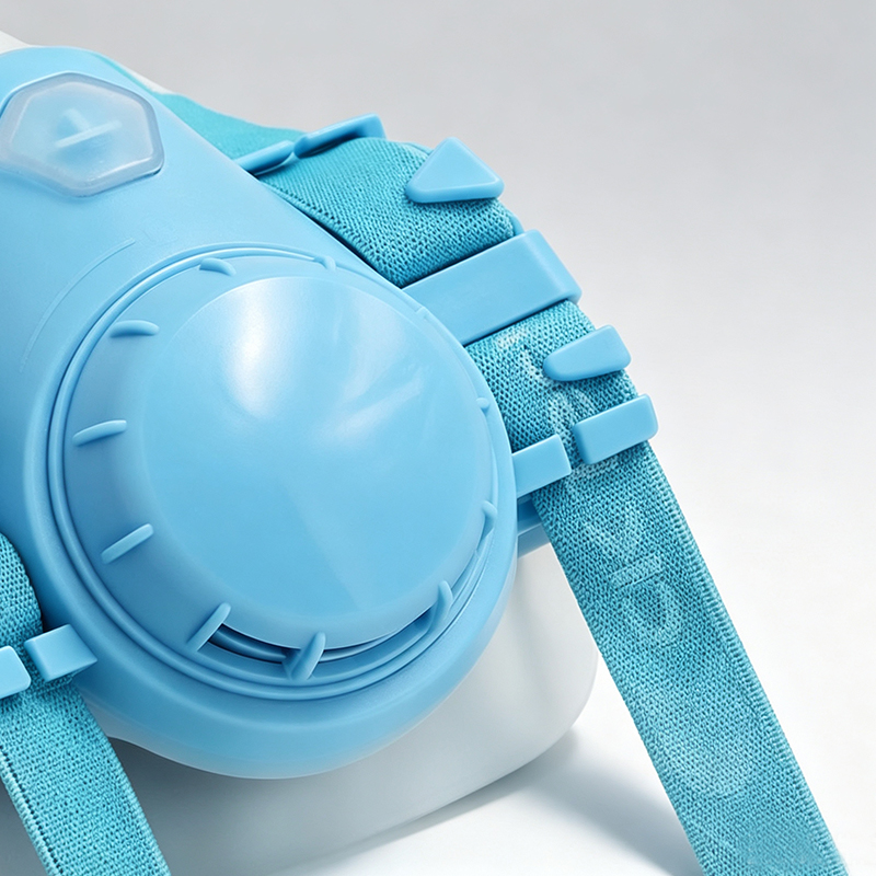 Maschera antigas in silicone con doppio filtro