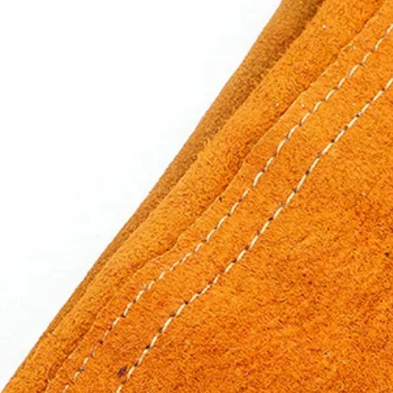 Copri piede per saldatura in pelle crosta di mucca cucita in Kevlar