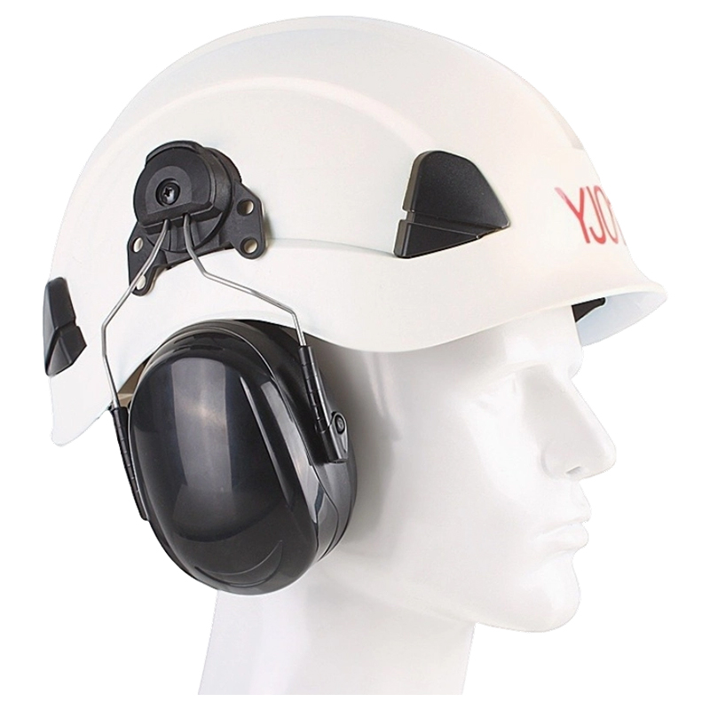 Cuffie antirumore industriali collegabili montate sul casco