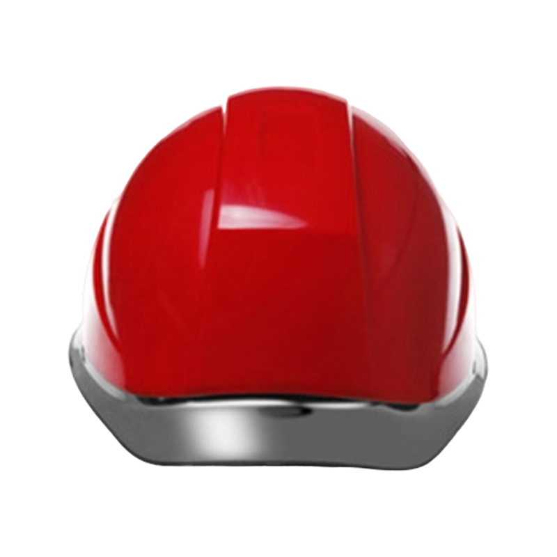 Casco di sicurezza industriale bicolore con visiera trasparente