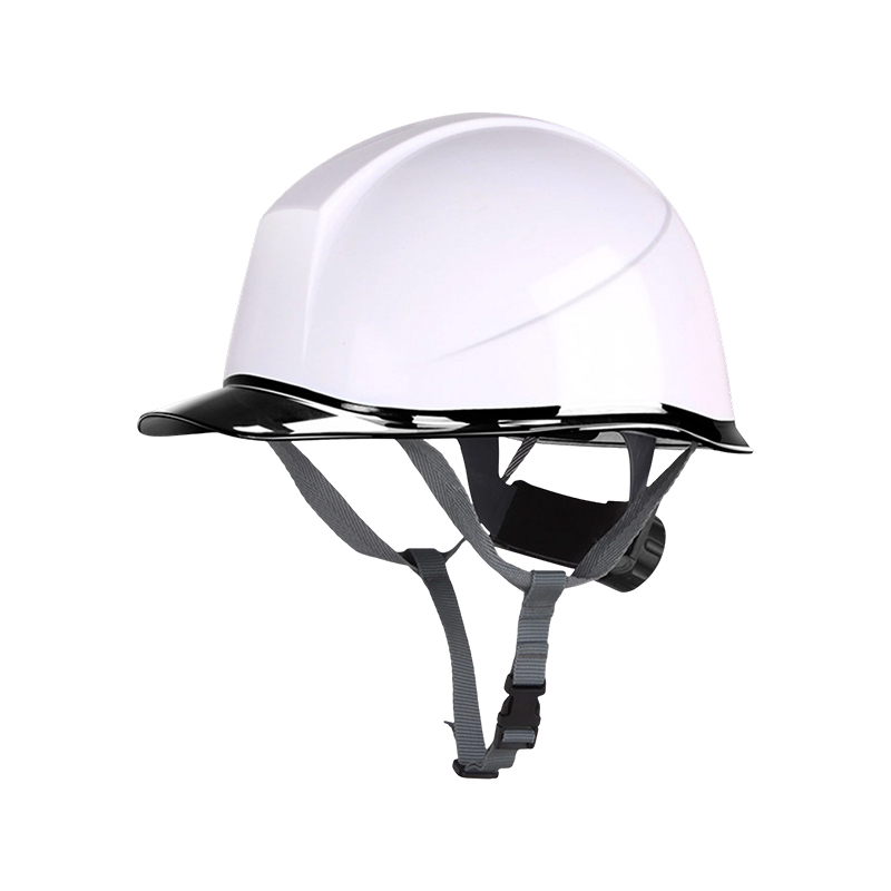 Casco di sicurezza industriale bicolore con visiera trasparente