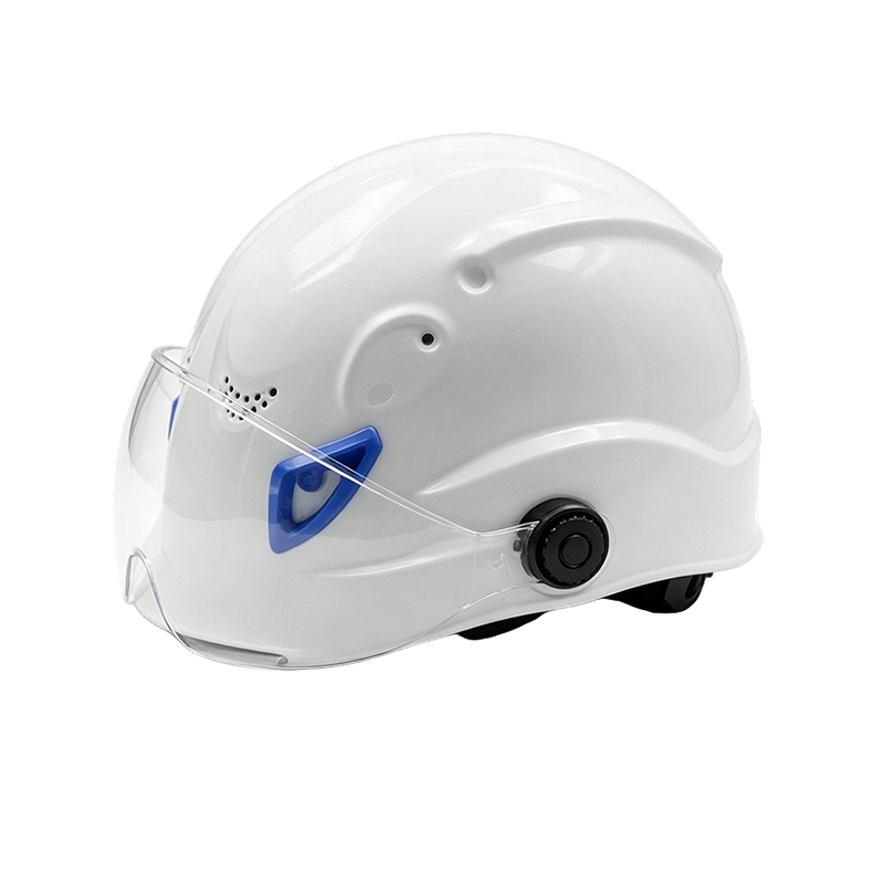 Casco di sicurezza in ABS a doppio uso con occhiali per PC integrati