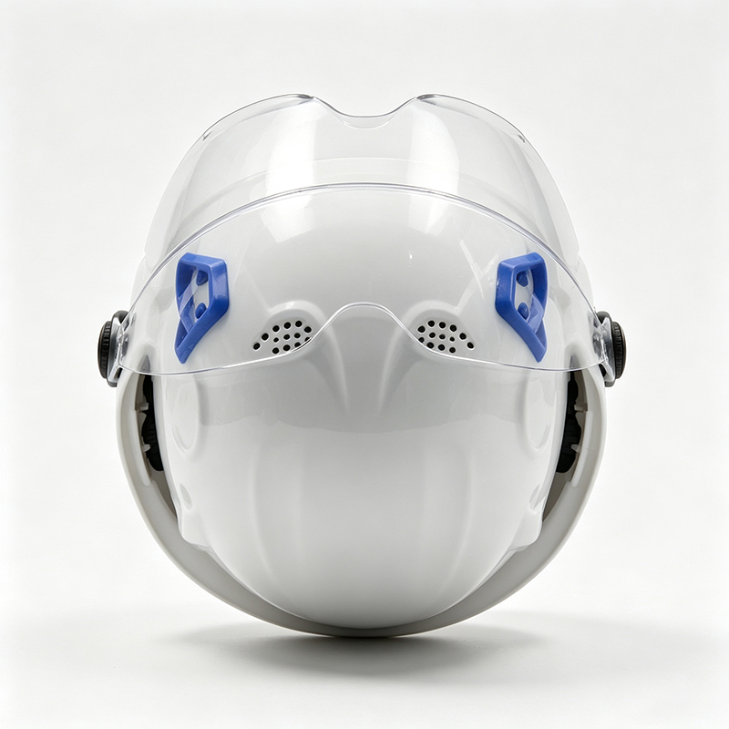 Casco di sicurezza in ABS a doppio uso con occhiali per PC integrati
