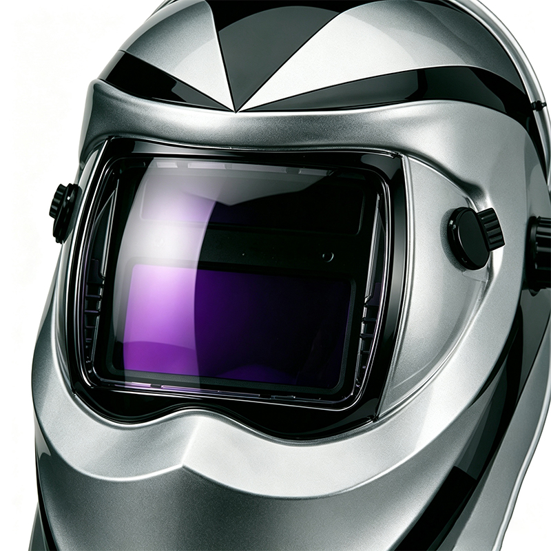 Casco per saldatura digitale ad oscuramento automatico solare con controlli touch screen