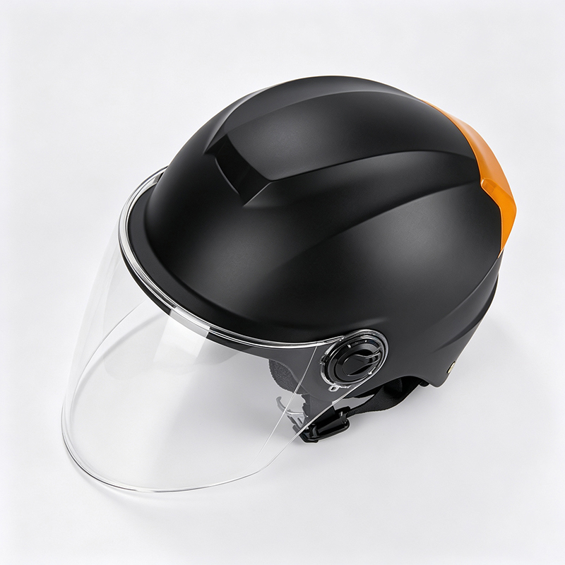 Casco da equitazione utilitario con protezione per gli occhi integrata