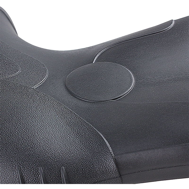 Stivali da pioggia in PVC con punta in acciaio satinato nero