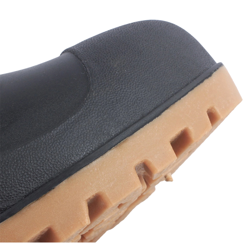 Stivali da pioggia in PVC con punta in acciaio satinato nero