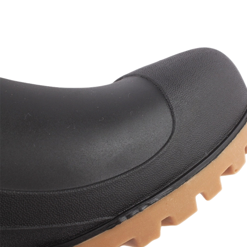 Stivali da pioggia in PVC con punta in acciaio satinato nero