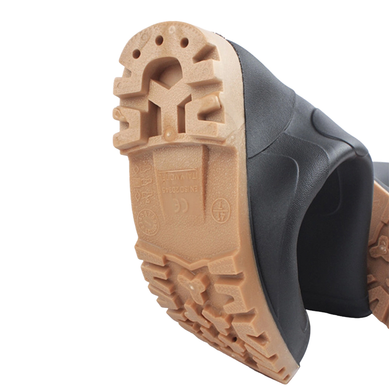 Stivali da pioggia in PVC con punta in acciaio satinato nero