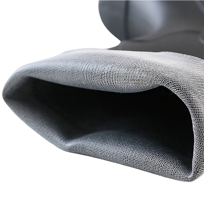 Stivali da pioggia in PVC con punta in acciaio satinato nero