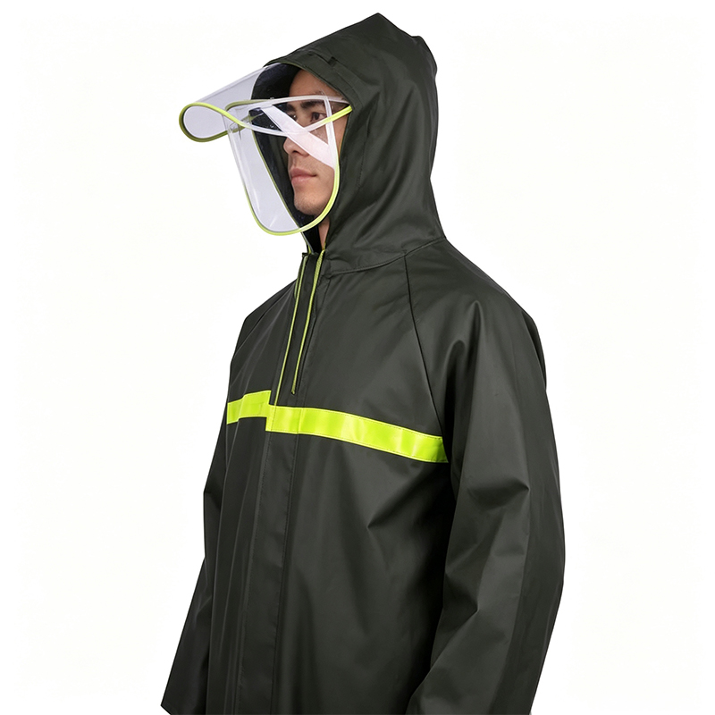 Impermeabile stile cappotto lungo saldato senza cuciture