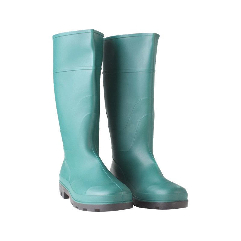 Stivali da pioggia industriali in PVC verde opaco