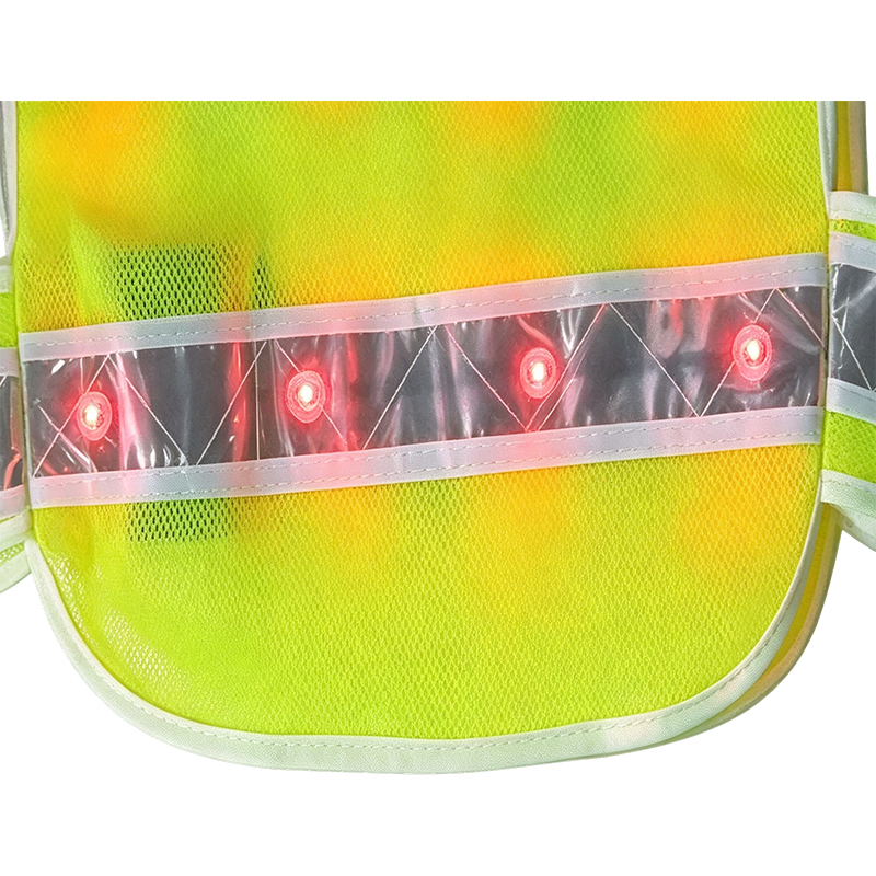 Gilet di sicurezza riflettente attivo illuminato a LED