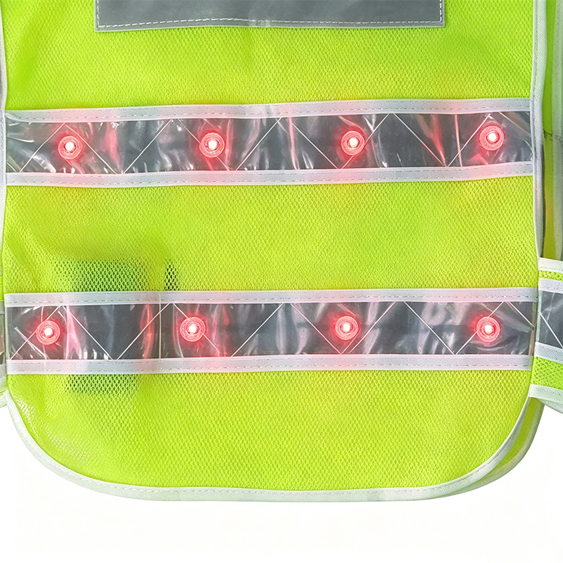 Gilet di sicurezza riflettente attivo illuminato a LED