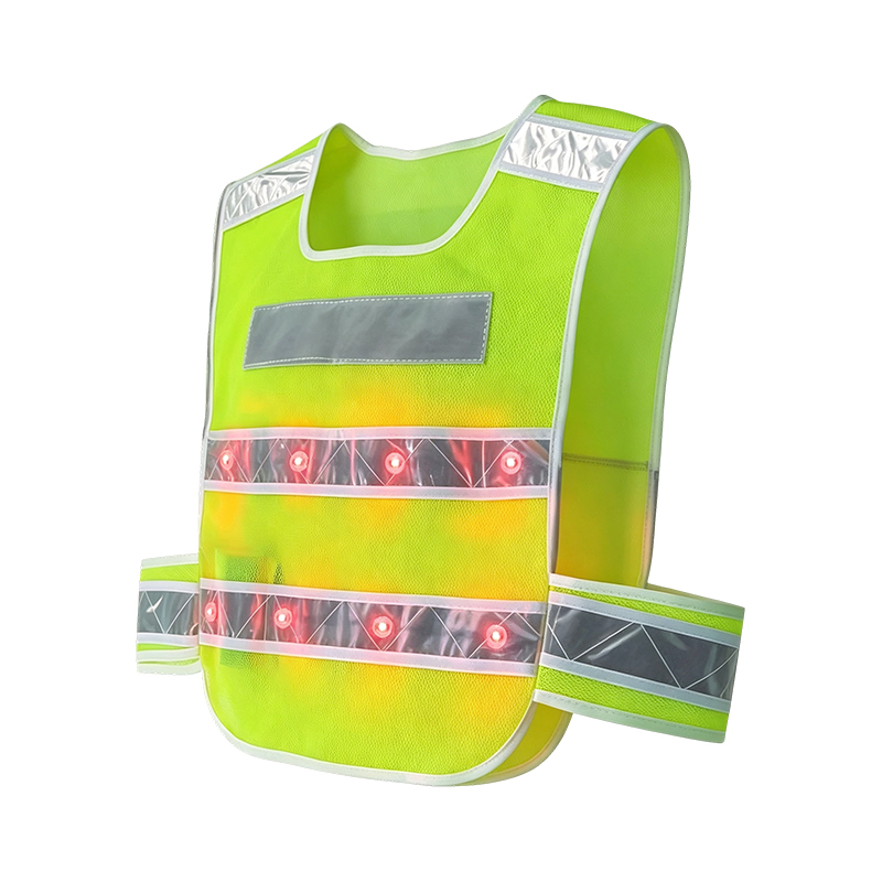 Gilet di sicurezza riflettente attivo illuminato a LED