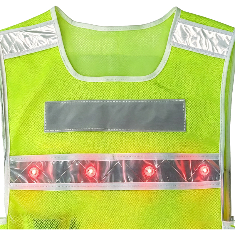 Gilet di sicurezza riflettente attivo illuminato a LED