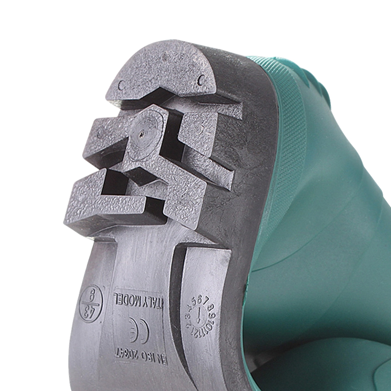 Stivali da pioggia industriali in PVC verde opaco