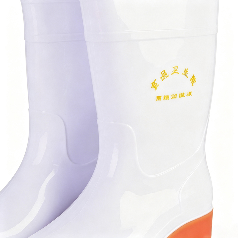 Stivali da pioggia in PVC bianco per uso alimentare