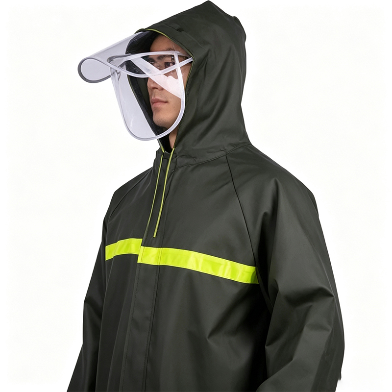 Impermeabile stile cappotto lungo saldato senza cuciture