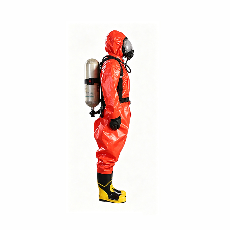 Tuta protettiva chimica semichiusa tipo respiratore