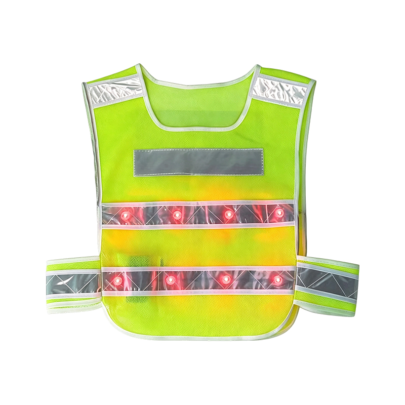 Gilet di sicurezza riflettente attivo illuminato a LED